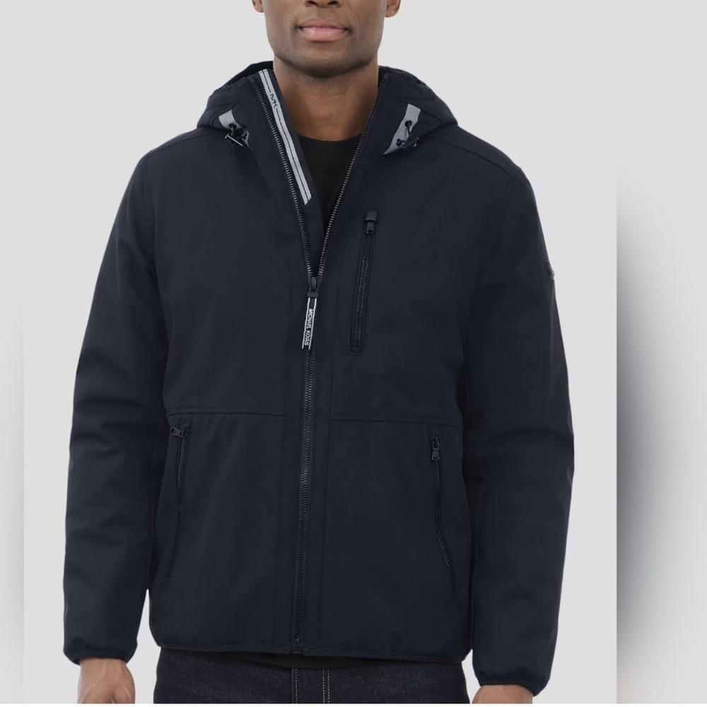 Michael kors Men's Hooded Jacket color navy blue size xl